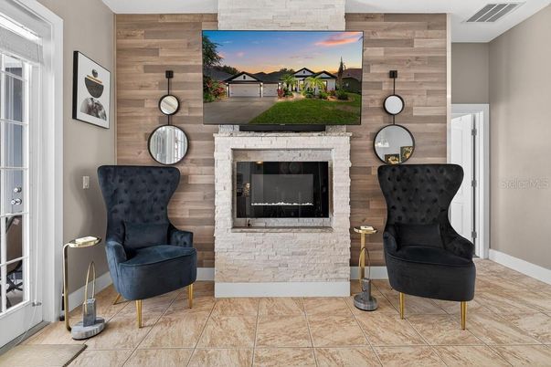 Fireplace, Interior, Wooden Walls