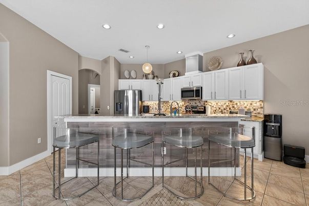 Interior, Kitchen, Pendant Lights, Recessed Lighting, Stainless Steel Appliances