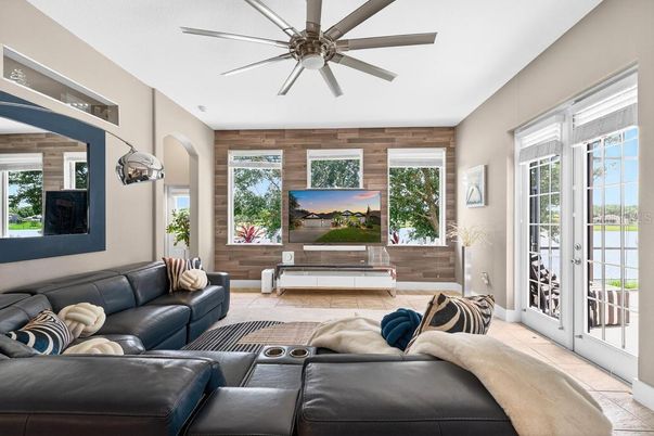 Interior, Living room, Wooden Walls