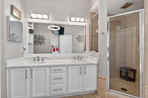 Bathroom, Dual Sink Vanities, Glass Shower, Interior