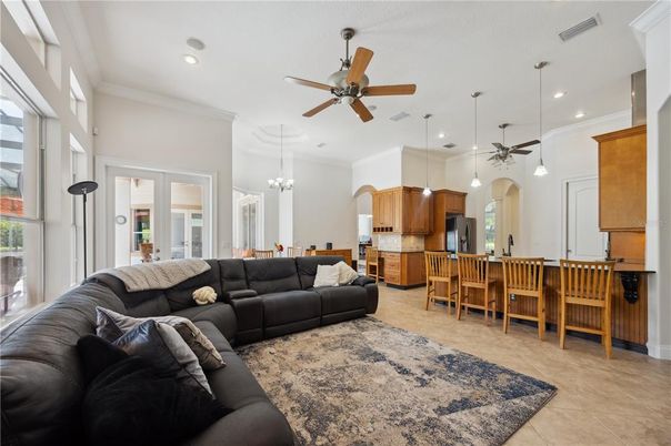 Interior, Kitchen, Living room, Pendant Lights, Recessed Lighting
