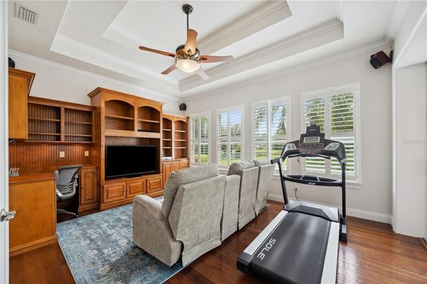 Fitness Equipment, Interior, Living room, Wood Texture Flooring