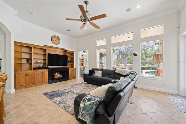Fireplace, Interior, Living room, Recessed Lighting