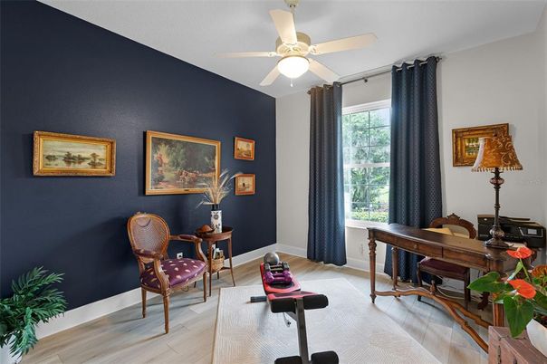 Fitness Equipment, Home Office, Interior, Wood Texture Flooring