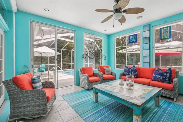 Interior, Living room, Recessed Lighting, Sun Room