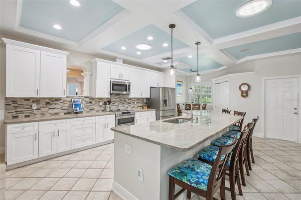 Interior, Kitchen, Pendant Lights, Recessed Lighting, Stainless Steel Appliances