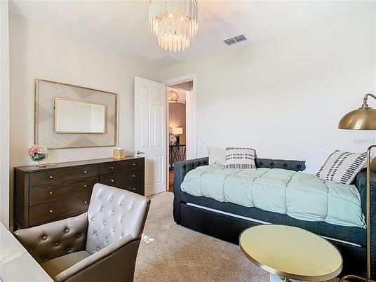 Bedroom, Chandelier, Interior