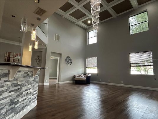 Interior, Pendant Lights, Wood Texture Flooring