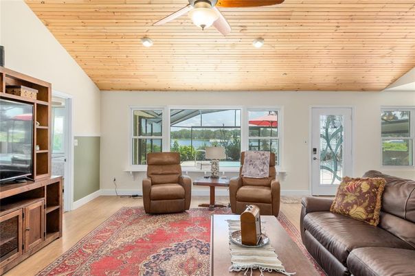 Interior, Living room, Recessed Lighting, Wooden Ceilings, Wood Texture Flooring