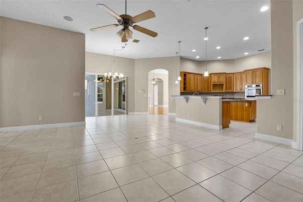 Chandelier, Interior, Kitchen, Pendant Lights, Recessed Lighting, Stainless Steel Appliances
