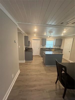 Interior, Kitchen, Wood Texture Flooring