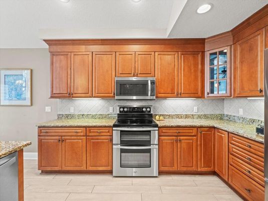 Interior, Kitchen, Recessed Lighting, Stainless Steel Appliances