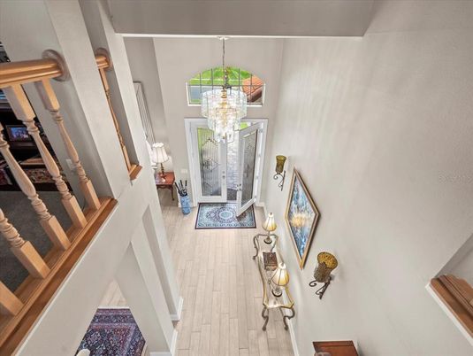 Chandelier, Interior, Wood Texture Flooring