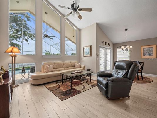 Chandelier, Interior, Living room, Wood Texture Flooring
