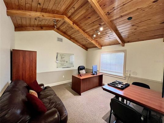 Home Office, Interior, Wooden Beams, Wooden Ceilings