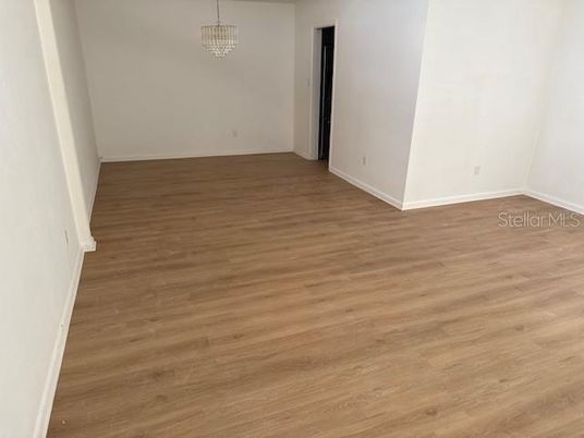 Chandelier, Empty room, Interior, Wood Texture Flooring