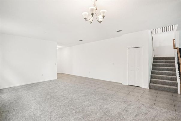 Chandelier, Empty room, Interior