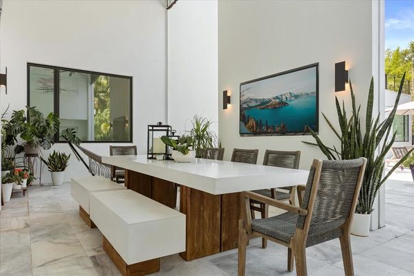 Dining room, Interior, Marble