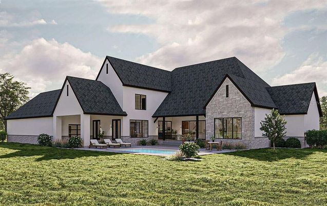 Backyard, Exterior, Facade, Pool, Farmhouse