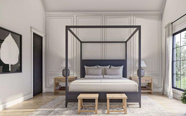 Bedroom, Interior, Wood Texture Flooring