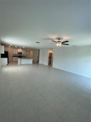 Empty room, Interior, Kitchen, Recessed Lighting