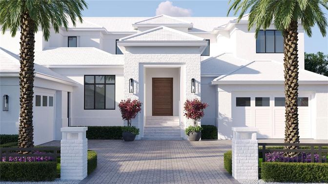 Attached, Exterior, Facade, Modern