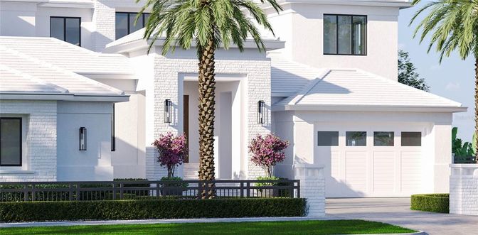 Attached, Exterior, Facade, Modern
