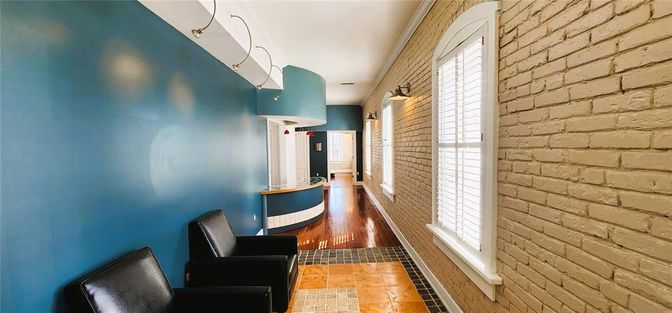 Interior, Stone Walls, Wood Texture Flooring