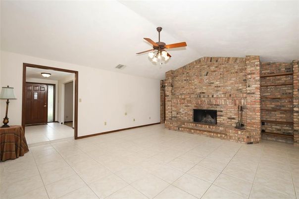 Empty room, Fireplace, Interior, Stone Walls