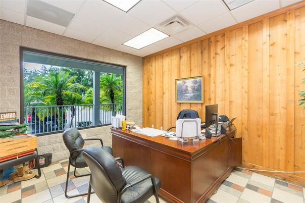 Home Office, Interior, Wooden Walls