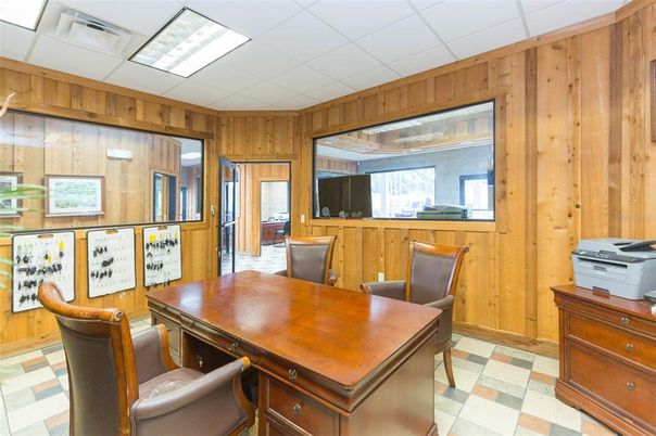 Home Office, Interior, Wooden Walls