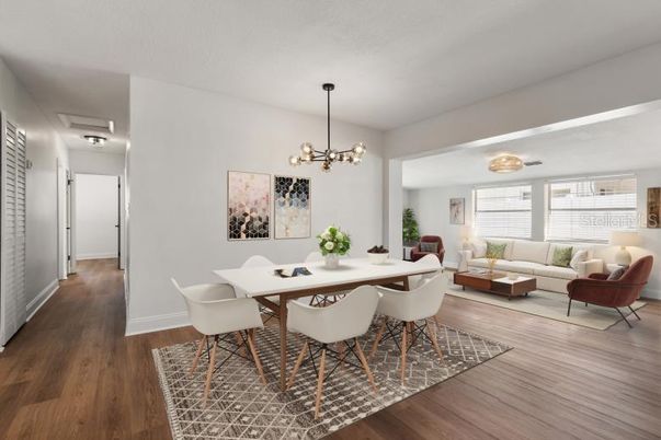 Chandelier, Dining room, Interior, Living room, Pendant Lights, Wood Texture Flooring