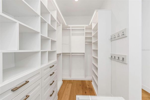 Interior, Recessed Lighting, Walk-in Closets, Wood Texture Flooring
