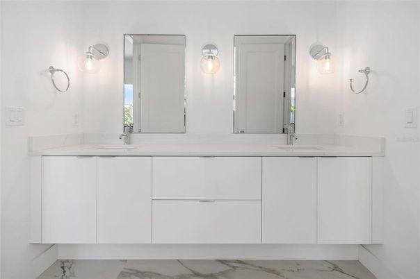 Bathroom, Dual Sink Vanities, Interior, Marble