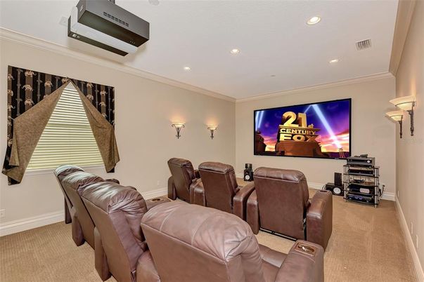Home Theatre Room, Interior, Projection Screen, Recessed Lighting, Theatre Room