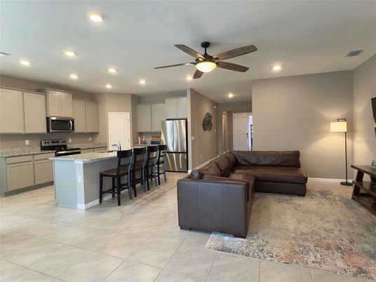 Interior, Kitchen, Living room, Recessed Lighting, Stainless Steel Appliances