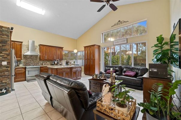 Interior, Kitchen, Living room, Stone Walls