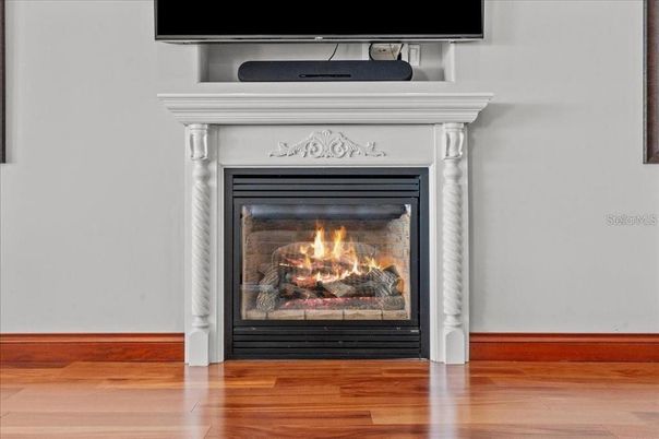Fireplace, Interior, Wood Texture Flooring