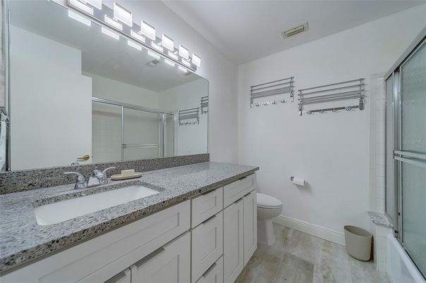 Bathroom, Dual Sink Vanities, Glass Shower, Interior