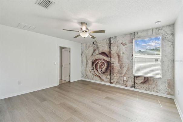 Empty room, Interior, Marble Walls, Wood Texture Flooring