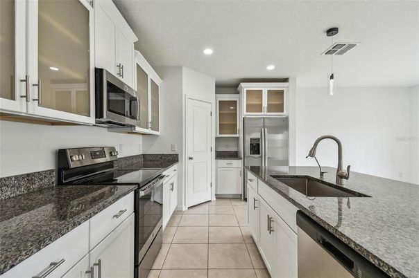 Interior, Kitchen, Pendant Lights, Recessed Lighting, Stainless Steel Appliances