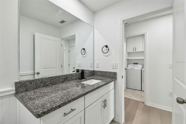 Interior, Washer, Wood Texture Flooring