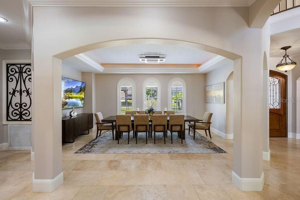 Dining room, Interior, Recessed Lighting