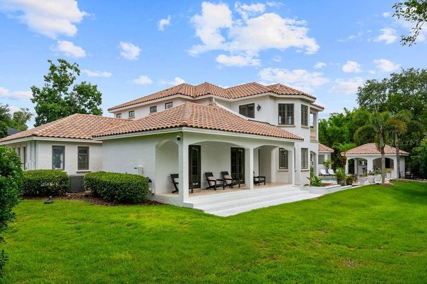 Backyard, Exterior, Facade, Mediterranean