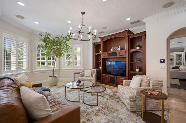 Chandelier, Interior, Living room, Recessed Lighting