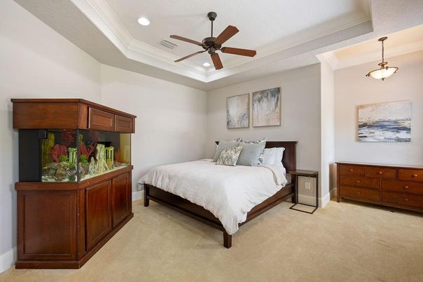 Bedroom, Interior, Pendant Lights, Recessed Lighting