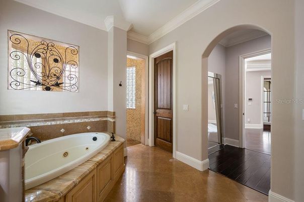 Bathroom, Interior, Wood Texture Flooring