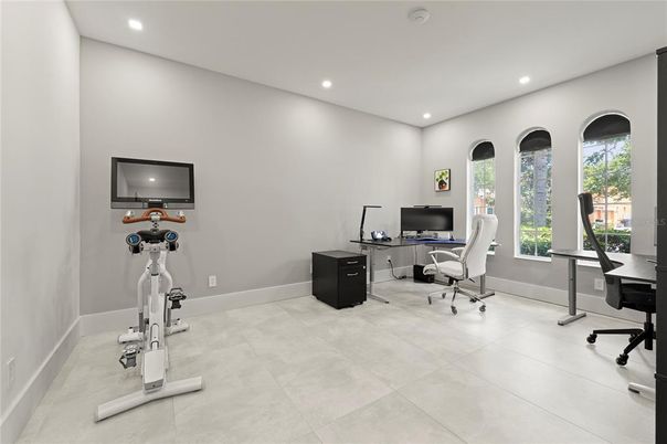 Fitness Equipment, Home Office, Interior, Recessed Lighting