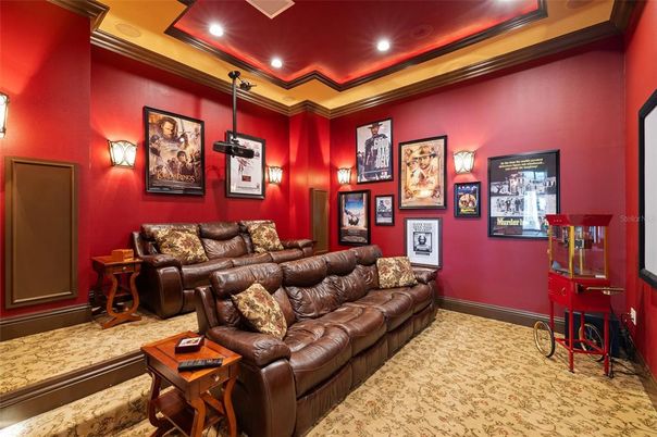 Home Theatre Room, Interior, Recessed Lighting, Theatre Room