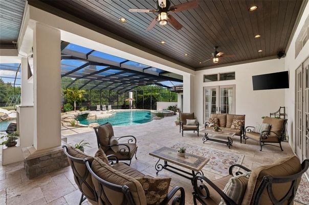 Glass Ceilings, Interior, Living room, Pool, Recessed Lighting, Sun Room